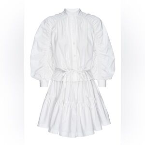 Frame Ruched Sleeve Dress